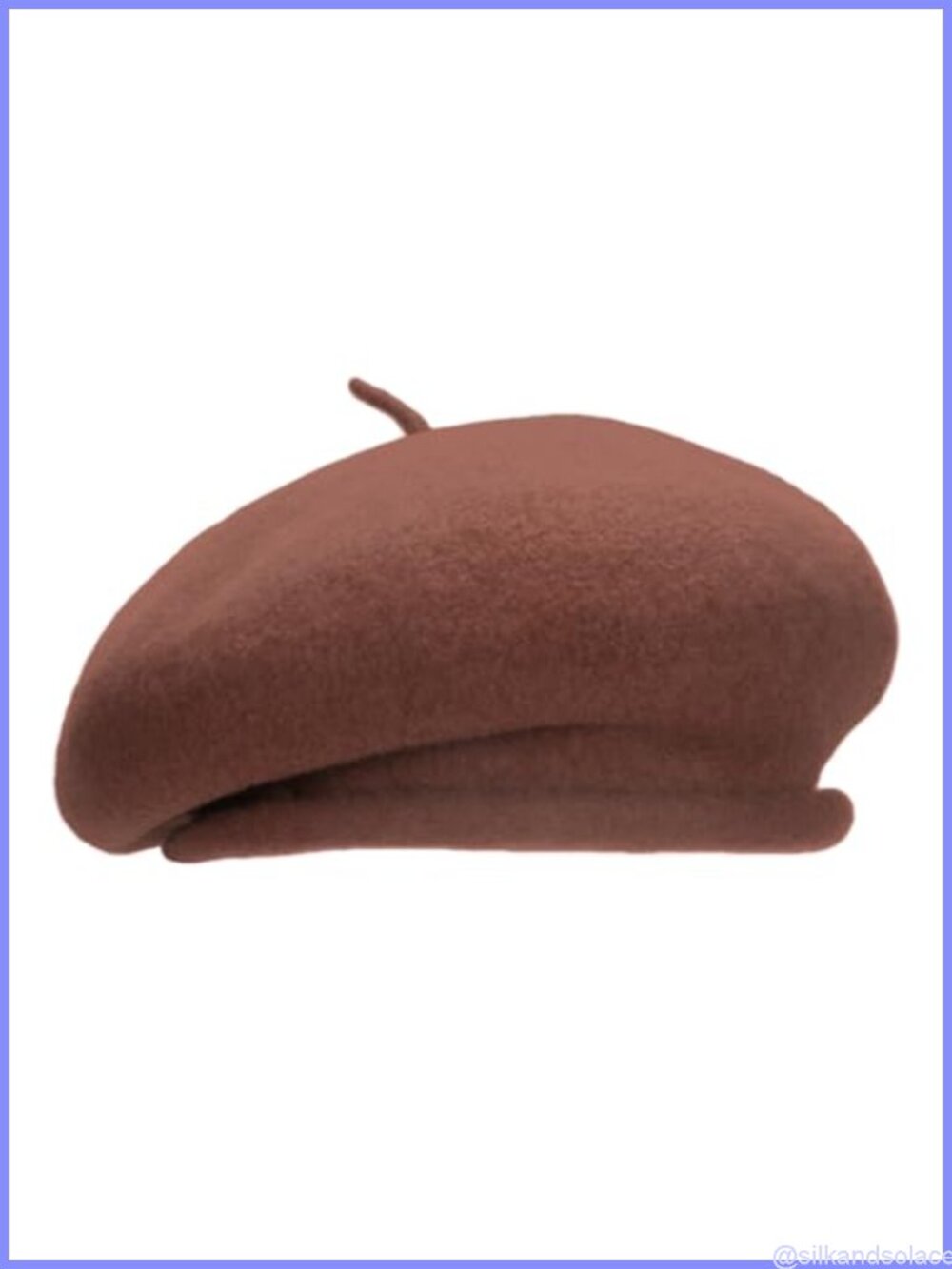 100% Wool Beret Hat Adjustable Handmade Rolled Brim Unisex